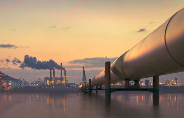 Pipeline in the sea